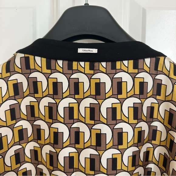 ‘ S Max Mara Label-cut 100% Silk Blouse with Rhinestones Sz: Small US4/6 Spring - Picture 6 of 11